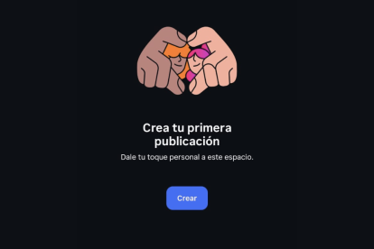 Capturas muestran perfiles vacíos con el mensaje “Crea tu primera publicación”, como si fueran cuentas nuevas.