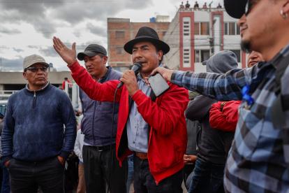 El expresidente de la Conaie, Leonidas Iza.