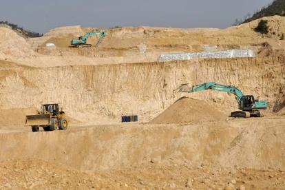 Mina de tierras raras en el condado de Ganxian, en la provincia de Jiangxi, en el centro de China