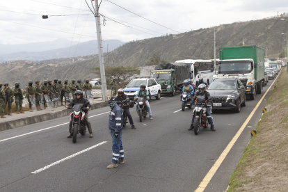 Los habitantes de San Miguel del Común, norte de Quito, han realizado marchas en el marco del paro nacional 2025