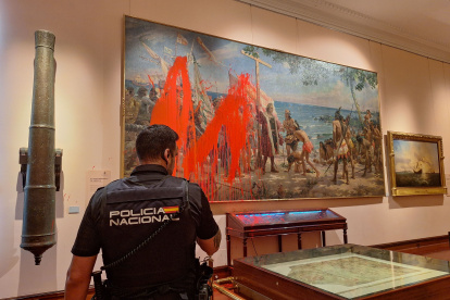 Así quedó la pintura del Museo Naval