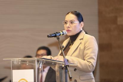 La presidenta del Consejo Nacional Electoral, Diana Atamaint.