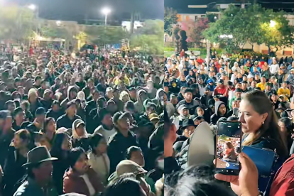 Manifestantes llegaron a la sede de la Alcaldía de Otavalo en busca de respuesta tras el anuncio de un acuerdo entre dirigentes indígenas y el Gobierno.