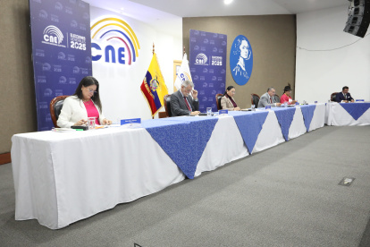El Pleno del CNE es presidido por Diana Atamaint.