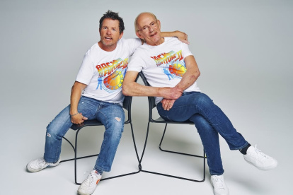 Michael J. Fox junto a Christopher Lloyd