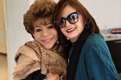 Paulina Tamayo con Hilda Murillo.