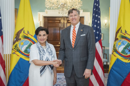 El subsecretario de Estado de Estados Unidos, Christopher Landau, afirmó que las relaciones entre su país y Ecuador atraviesan “su mejor momento en décadas”.