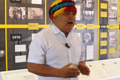 Resolución. Marlon Vargas anunció el “cese” del paro de la Conaie, pero no indicó hasta cuándo suspenderán la medida.