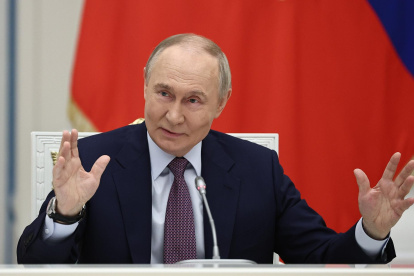 El presidente ruso, Vladímir Putin, asiste a una reunión del Consejo Presidencial.