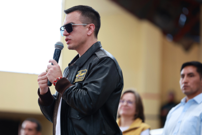 Daniel Noboa, en un evento en Cotopaxi, el 23 de octubre del 2025.