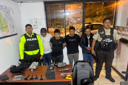 Operativo Apolo 9: Policía desarticula banda dedicada al robo de autopartes en Quito.