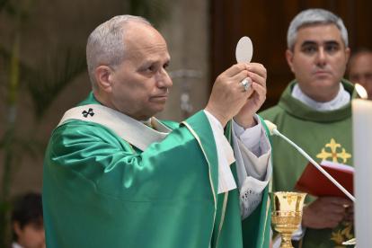 El papa durante la aparición público.