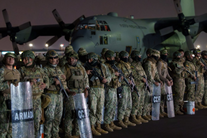 7000 efectivos de la fuerza pública arribaron a Guayaquil el domingo 26 de octubre.