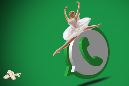 El truco del “modo bailarina clásica” transforma la apariencia de WhatsApp mediante un ícono personalizado y un fondo de chat temático.