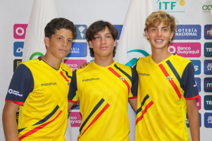 Emilio Camacho, Jaime Robles y Sergio Castro Loedel serán los representantes de Ecuador en la Junior Davis Cup.