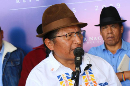 Guillermo Churuchumbi, coordinador de Pachakutik, defendió la unidad del movimiento indígena