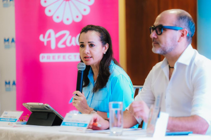 La prefecta del Guayas, Marcela Aguiñaga.