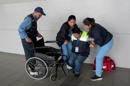 Imagen del simulacro en el Terminal terrestre de Guayaquil, en 2024