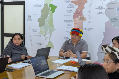 Marlon Vargas, presidente de la Conaie, pidió votar “todo no” en la consulta popular y el referéndum del 16 de noviembre