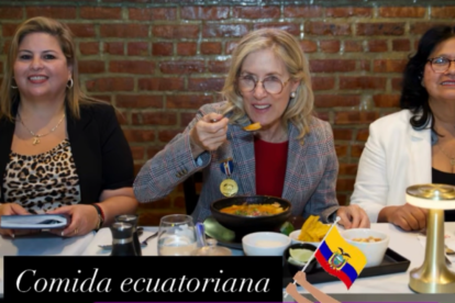 La asambleísta Annabella Azín, madre del presidente Daniel Noboa, pidió votar por el sí a migrantes, en EE.UU.