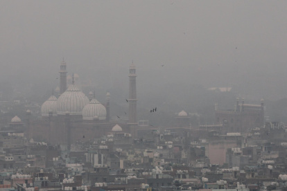 Fotografía de archivo de contaminación en Nueva Delhi.