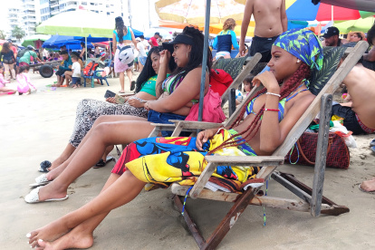 Así lució una de las playas de la provincia de Santa Elena.