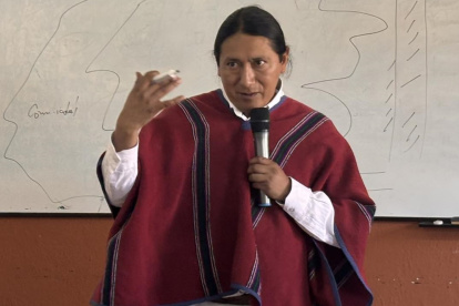 Alberto Ainaguano, presidente de la Ecuarunari, anunció que la Conaie y organizaciones sociales llegarán a Quito el próximo 13 de noviembre.