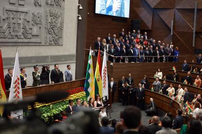 El presidente Daniel Noboa fue parte de los mandatarios que asistieron a la posesión de Rodrigo Paz en Bolivia.