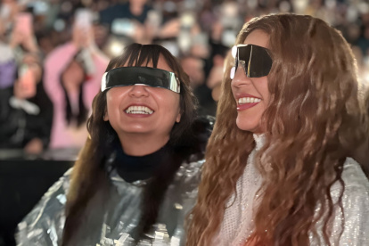 Nataly Valencia estuvo al frente del séquito de chicas que acompañan a Shakira