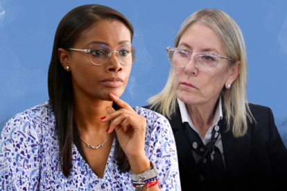 La exfiscal Diana Salazar y la asambleísta y madre del presidente, Annabella Azín.