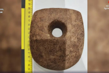 Esta es la pieza encontrada en el aeropuerto de Bilbao de origen ecuatoriano.