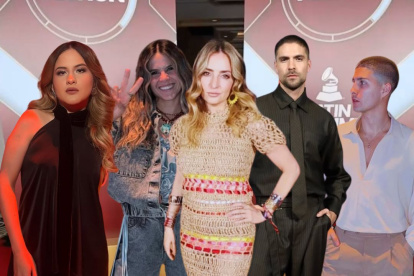 Mar Rendón, Luz Pinos, Mirella Cesa, Johann Vera y Álex Ponce en Los Latin Grammy.