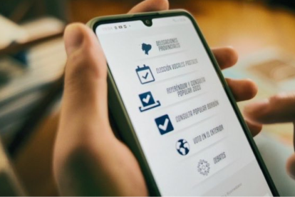 Referencial. Imagen de la aplicación del CNE