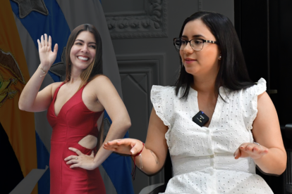 Tatiana Coronel (RETO) y Blanca López (Revolución Ciudadana).
