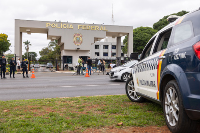 Vista de la Policía Federal de Brasil, local donde esta detenido de forma preventiva este sábado, el expresidente brasileño Jair Bolsonaro.