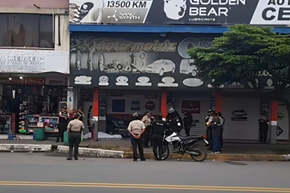 Alias "Gordo Tacuri" fue asesinado en los exteriores de un negocio de repuestos para vehículos, en La Maná, Cotopaxi.