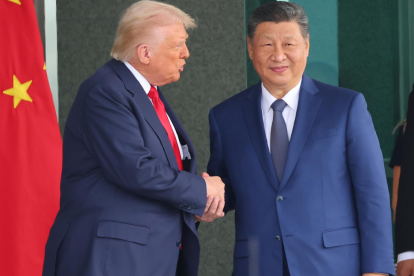 El presidente Donald Trump y Xi Jinping en Corea del Sur.