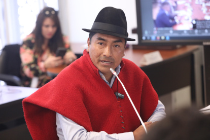 El dirigente indígena, Leonidas Iza, fue presidente de la Conaie