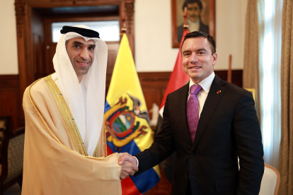 En mayo de 2025, el presidente Daniel Noboa se reunió con Thani bin Ahmed Al Zeyoudi, ministro de Comercio de Emiratos Árabes Unidos.