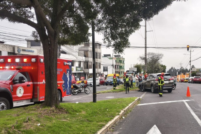 La mañana de este jueves 27 de noviembre se registró un siniestro de tránsito en el norte de Quito.