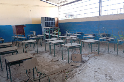 Así luce la escuela Luis Tinoco Gallardo, en el barrio Durán, de General Villamil Playas.