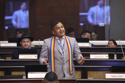 El proyecto de resolución fue presentado por el asambleísta del movimiento indígena, José Luis Nango.
