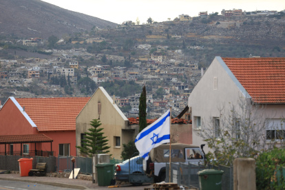 Frontera entre el Líbano e Israel. Una de las viviendas destruidas en Metula por misiles lanzados de Hezbolá.