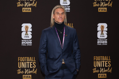 Sebastián Beccacece, técnico de la selección ecuatoriana de fútbol durante el sorteo.