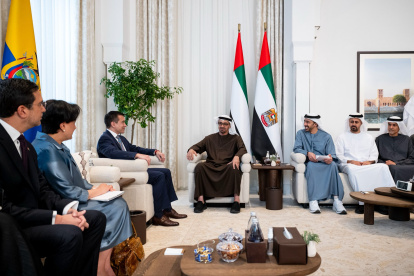 El presidente Daniel Noboa mantuvo reunión de alto nivel en Emiratos Árabes Unidos.