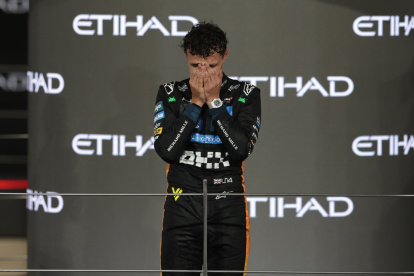 El piloto de McLaren Lando Norris durante el GP de Abu Dabi, Emiratos Árabes.