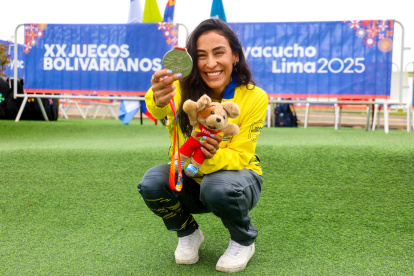 La patinadora ecuatoriana Gabriela Vargas destacó en los Juegos Bolivarianos 2025.