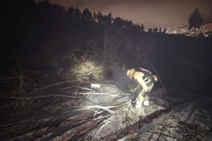 El incendio ocurrió en el sector de San Enrique de Velasco, al noroccidente de Quito.