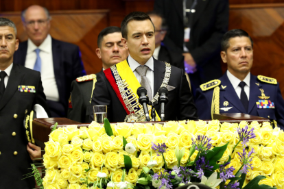 Ceremonia de posesión en la Asamblea: Noboa llamó a un cambio transformador y destacó el rol de la juventud.