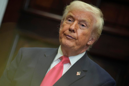 Donald Trump, presidente de Estados Unidos, durante un acto oficial en Washington D. C.